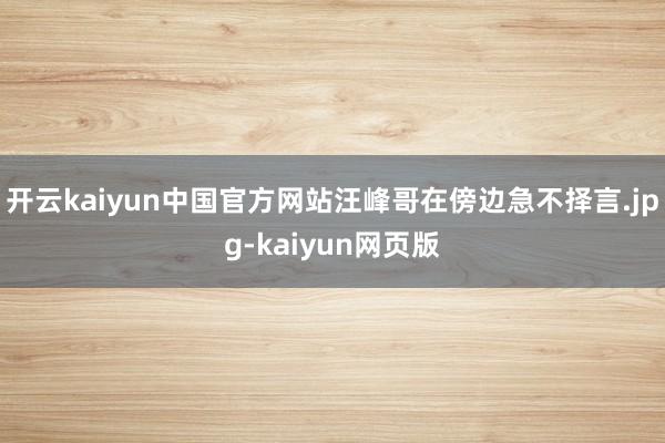 开云kaiyun中国官方网站汪峰哥在傍边急不择言.jpg-kaiyun网页版