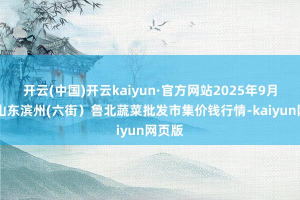 开云(中国)开云kaiyun·官方网站2025年9月19日山东滨州(六街）鲁北蔬菜批发市集价钱行情-kaiyun网页版